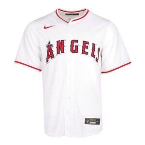 Nike Los Angeles Angels Full Button Home Jersey Mens Size XL Limited Blank White